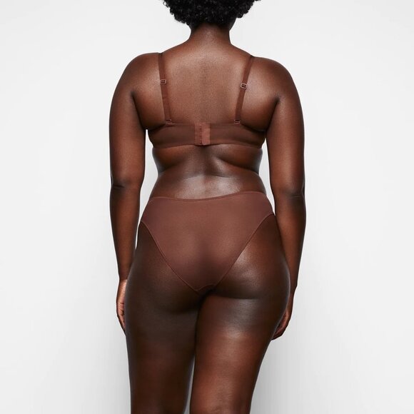 SKIMS Ultra Fine Mesh Strapless Bra Underwire Convertible 42D Jasper - Picture 5 of 13